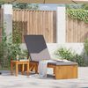 vidaXL Sun Lounger Reclining Brown 200 x 55 x 94cm Solid Acacia wood