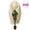 vidaXL Plant Fleece Covers with Zip 10 pcs 70 g/m&sup2; 3.93x3.5 m