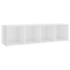 vidaXL 5 Piece TV Cabinet Set High Gloss White Engineered Wood