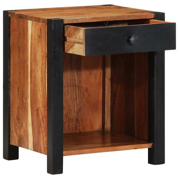 vidaXL Bedside Cabinet Brown 40 x 35 x 50 cm Solid Acacia Wood