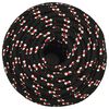 vidaXL Boat Rope Black 14 mm 25 m Polypropylene