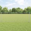 vidaXL Fence with Post Silver 0.8 x 100 m Steel
