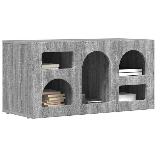 vidaXL TV Cabinet Grey Sonoma 80 x 35 x 40 cm Engineered Wood