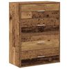 vidaXL Cabinets with 4 Drawers 2 pcs Old Wood 60x31x40 cm Engineered Wood