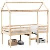 vidaXL High Sleeper Bed without Mattress 90x190 cm Single Solid Wood Pine