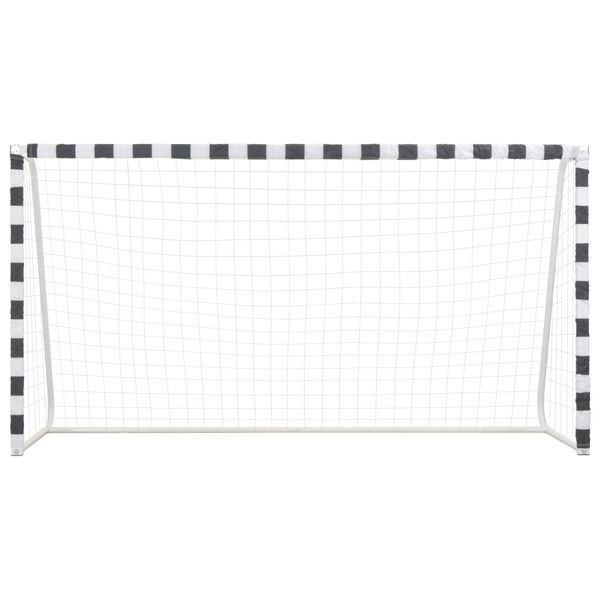 vidaXL Soccer Goal 300x160x90 cm Metal Black and White