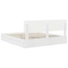 vidaXL Storage Bed with Headboard White 200 x 200 cm Engineered Wood