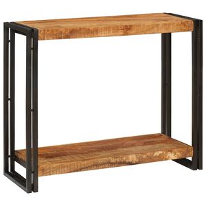 vidaXL Console Table with Shelf Brown 90 x 33 x 75 cm Solid Mango Wood