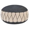 vidaXL Woven/Knitted Pouffe Jute Cotton 50x30 cm Blue