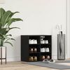 vidaXL Shoe Cabinet Black Oak 52 x 30 x 50.5 cm Engineered Wood