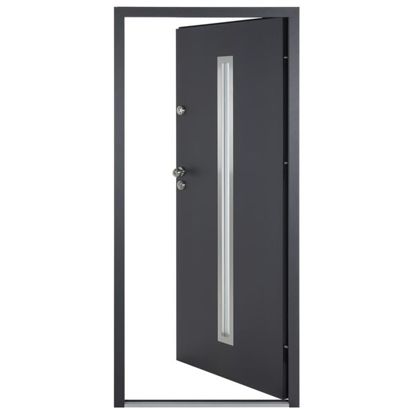 vidaXL Front Door Anthracite 110x207.5 cm Aluminium