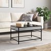 vidaXL Coffee Table with Infinity LED Grey Sonoma 70x50x41 cm