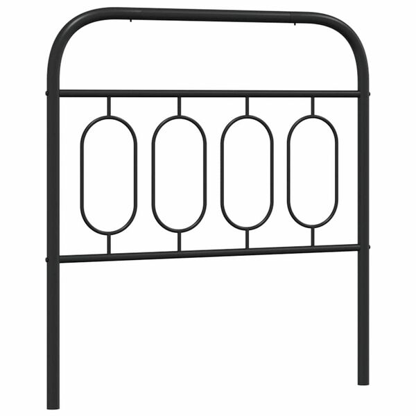 vidaXL Metal Replace Headboard Black 90 cm
