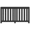 vidaXL Radiator Cover Black Oak 149 x 20 x 82 cm Engineered Wood