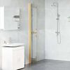 vidaXL Walk-In Shower Wall Folding Gold 70 x 6.5 x 190 cm