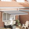 vidaXL Retractable Awning Manual Light Grey 350 x 250 cm
