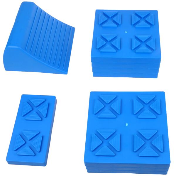 ProPlus Stackable Caravan Leveller Set Plastic Blue