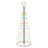 vidaXL Christmas Cone Tree Colourful 108 LEDs 70x180 cm