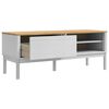 vidaXL Hallway Bench FLORO White 115 x 40 x 45 cm Solid Pine Wood