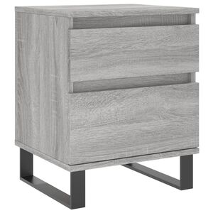 vidaXL Bedside Cabinet Grey Sonoma 40x35x50 cm Engineered Wood