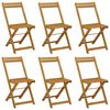 vidaXL Folding Garden Chairs Folding 6 pcs Natural 40 x 53 x 80 cm