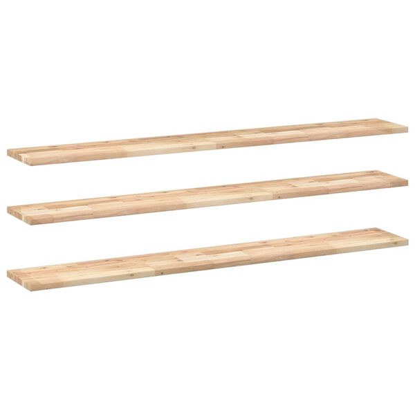vidaXL Floating Shelves 3 pcs 160x20x2 cm Untreated Solid Wood Acacia
