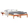 vidaXL Bed Frame with Side Tables Wax Brown 140 x 220 cm
