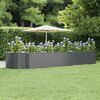 vidaXL Garden Raised Bed Anthracite 447x140x68 cm Galvanised Steel