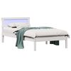 vidaXL Bed Frame with Headboard White 75 x 190 cm Solid Pine Wood