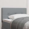 vidaXL LED Headboard with LED Strip Lights Light Grey 90 cm Polyester