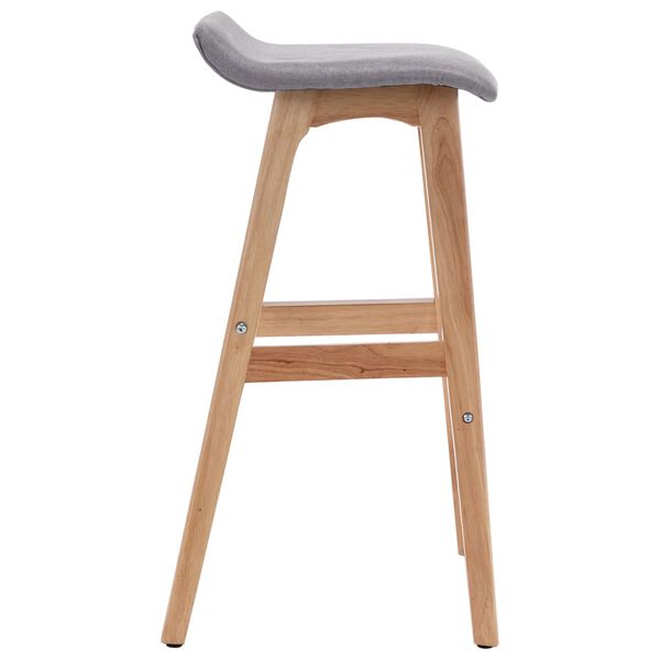 vidaXL Bar Stool Light Grey Fabric