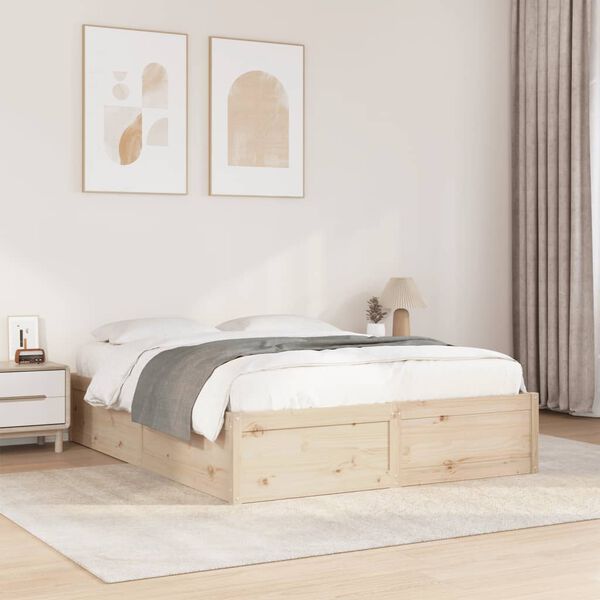 vidaXL Bed Frame without Mattress 160x200 cm Solid Wood Pine