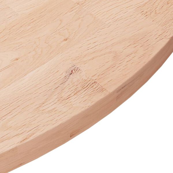 vidaXL Round Table Top &Oslash;70x2,5 cm Untreated Solid Wood Oak