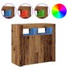 vidaXL Sideboard with LED Lights Old Wood 80x35x75 cm Engineered Wood