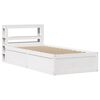 vidaXL Bed Frame with Headboard White 90x190 cm Single Solid Wood Pine