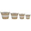 vidaXL Raised Bed 4 pcs Wicker with PE Lining