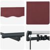vidaXL Retractable Awning Manual Burgundy 300 x 200 cm Fabric