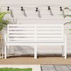 vidaXL Garden Bench White 159.5x48x91.5 cm Solid Wood Pine