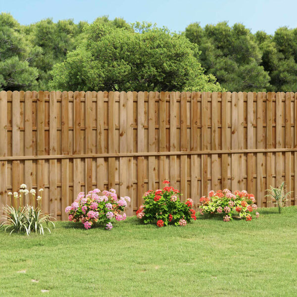 vidaXL Hit and Miss Fence Panel Pinewood 180x180 cm