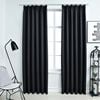 vidaXL Blackout Curtains with Hooks 2 pcs Black 140x175 cm