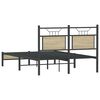 vidaXL Bed Frame without Mattress Sonoma Oak 120x190 cm Small Double Engineered Wood