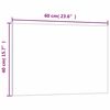 vidaXL Wall-mounted Magnetic Board White 60x40 cm&nbsp;Tempered Glass