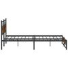 vidaXL Metal Bed Frame without Mattress Smoked Oak 193x201 cm