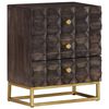 vidaXL Bed Cabinet Black 40x30x50 cm Solid Mango Wood