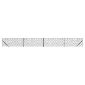 vidaXL Chain Link Fence with Flange Anthracite 1.1x10 m