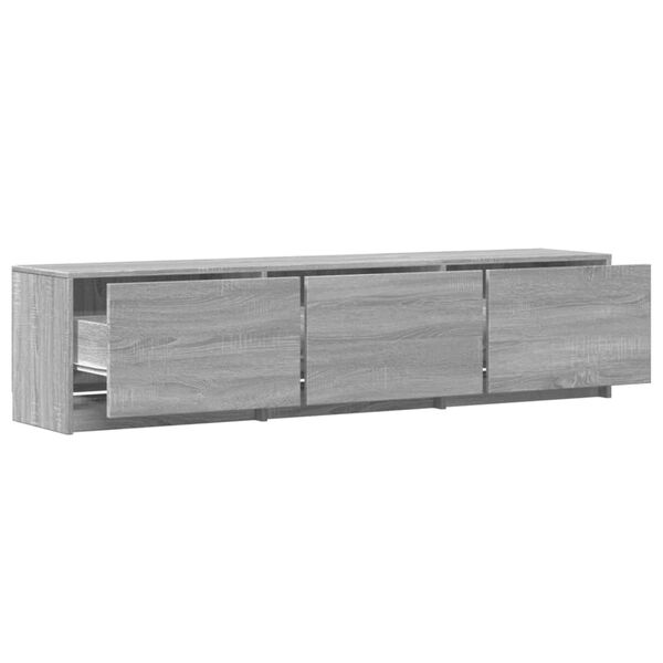 vidaXL TV Cabinet Grey Sonoma 165 x 34 x 40 cm Engineered Wood