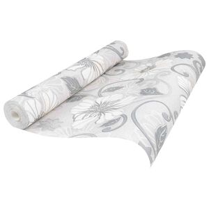 vidaXL 3D Solid Wallpaper Striped Flower 10 x 0.53 m Non-Woven Fabric