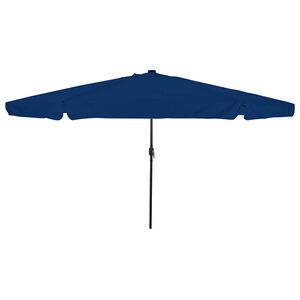 vidaXL Garden Parasol 395 x 395 x 245 cm Polyester Round Azurblau