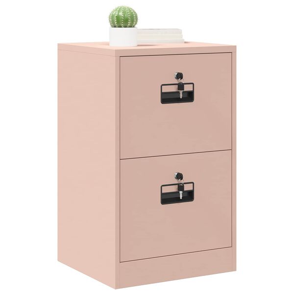 vidaXL File Cabinet Pink 45.5 x 42 x 74.5 cm Cold-Rolled Steel