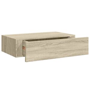 vidaXL Wall-mounted Drawer Shelf Oak 40x23.5x10cm MDF